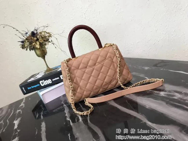 香奈兒CHANEL小號Chanel Coco handle全新頂級翻蓋單肩鏈條手柄包 肩帶可拆卸DSC1189
